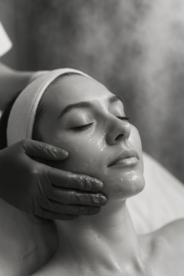 Facial Steaming — EVGEN!KA Black & White Aesthetic